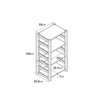 무인 양품 파인재 유닛 선반 중 폭 58×안길이 39.5×높이 120 cm 61182261 : SPS1