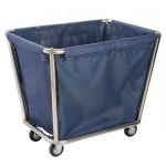 세탁물 카트 바구니 호텔 찜질방 3인치 튜브 달린 철제 세탁실 네이비 쓰레기 : 5좋은날샵