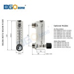 밸브가 있는 플라스틱 유량계 계량기 패널 2-20LPH DGOzone : 소로유통N