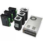 Nema23 57mm 스테퍼 모터 3Nm 425 oz.in 고토크 2상 3A, DM556 스텝 모터 드라이버가 장착된 3축 CNC 컨트롤러 키트, 판화 기계 3D... 