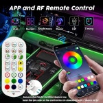 USB 자동차 LED 조명, 실내 조명 스트립 APP 및 RF 리모컨 포함 , 157인치 광섬유 음악 동기화 간단한 설치 EL 와이어 : 43서초직구