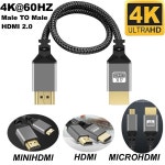 ㈜이안로지스틱 | 나일론 HD 4K 60HZ 호환 V2.0 HDMI to MINIHDMI 마이크로 미니 연장 수 케이블 1m 2m 3m 10m : 쇼핑허브백화점