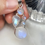 달의 빛을 품은 문스톤 925 실버 펜던트 : HaKuNe:하쿠네