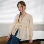 플로팅 더블 타이 블라우스 : 하이파이브코리아