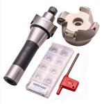 직경 45도 플루트 인덱싱 가능 CNC 페이스 엔드 커터 KM12 63 22 4T 샹크 Arbor R8 FMB22 16 20 10Pcs SEKT1204 카바이드 : MAAQQ05