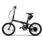 AU테크 스카닉 M20 접이식 미니벨로 출퇴근용 전동 전기 자전거 24V 5Ah, 블랙, 50.8cm(20인치) : AU테크