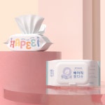 해피아이 물티슈 베이직 엠보싱 캡형 100매, 10팩 : 주식회사 유엠씨