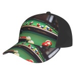 ZHAOLQ 당구 프린트 경량 야구 모자 메시 여름 야외 활동 여행 캐주얼 데일리 사용 블랙 : 큐닉스