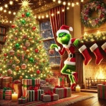 클렌도 크리스마스 다이아몬드 페인팅 키트, 아트 초보자용 아트, 에스테틱 홈 데코용 도트 젬 14x14인치 G8666 : 글로베리즈