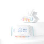 해피아이 물티슈 베이직 엠보싱 캡형 100매, 10팩 : 주식회사 유엠씨