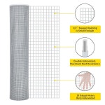 닭 가금류 협동조합, 동물, 울타리 정원 보호를 위한 철물 천 철망 아연 도금 48inx50ft 19 게이지 헤비 듀티 48 50 : 글로베리즈
