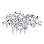 에브리 페이스 오스트리아 크리스탈 크림 모조 진주 우아한 레드버드 플라워 웨딩 프롬 헤어 : 샵인플로리다