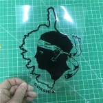 Tri Koshki H1490 코르시카 아름다움 섬 무어 헤드지도 자동차 스티커 비닐 데칼 오토바이 트럭 범퍼 노트북 : 공주조유