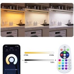 설정용 LED, 키보드 플러그인, 화이트 및 밀리언 컬러, 무선 리모컨, 방 장식용 알렉사 스마트 LED 조명, PC TV(24인치) 아래 : 레몬그레이1982