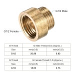 메카닉시 황동 연장 파이프 피팅 10mm G1/2 암수에서 수 스레드 감속기 커플링 어댑터 커넥터 팩 2개 15mm : 콜롬보몰