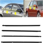 Mazda 6 2004-2012 4Pcs 창 Weatherstrip 외부 유리 씰링 벨트 전면 후면 Windows 용 트림 스트립 방수 : 에센노바웍스