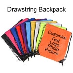 사용자 정의 로고/텍스트/이름 사이클링 배낭 체육관 Drawstring 신발 가방 의류 배낭 방수 벨트 나일론 휴대용 스포츠 가방 : 더몽테크