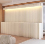 접이식 가벽파티션 쇼룸 전시장 종이벽 카페 템버 LED 높이 200cm 길이 1-폭 2m 43cm : 솔브테크