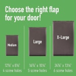 에버그린 펫 서플라이 개 도어 교체용 플랩 - 펫세이프 프리덤 PAC11-11039와 호환 대형, 갈색 슬라이딩 유리 및 스크린 패널용 내후성 Large... 