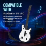 PS4/PS3/PC용 라이빅스 기타 히어로 컨트롤러 - 히어로, 록 밴드, 클론 포트나이트 페스티벌용 무선 충전식 게임 기타, 교체 가능한 스트랩, RGB... 