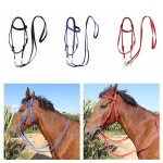 두꺼운 말 고삐 조절 가능한 스트랩 편안한 말 고삐 머리띠 헤비 듀티 말 하네스 말 고삐 훈련 밧줄 : yedamyedam9