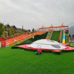 플라스틱 무지개 슬라이드 놀이터 놀이 공원 야외 스포츠다채로운 : 월드셀러허브