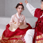 선주 금박 산호당의 (1-10호) 홍 치마 고급 여아한복 돌잔치 중전 세자빈 공주 : 노엘드레스
