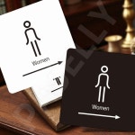 파샐리 화장실입구표시 Women 우측2 부착형 정사각 소형 13x13cm 화이트(품)(절) : 아보카도샐러드
