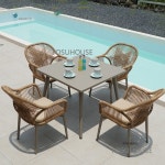 등나무 의자 발코니 안뜰 테라스 테이블과 현대 야외 가구 3 피스 양복 빌라 정원 : 마스 코리아