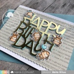 생일 축하 단어 절단 다이 DIY Scrapbooking 앨범 카드 장식 종이 공예 칼 만들기에 대한 달콤한 고양이 금속 다이 컷 : riumrium9