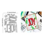 Chirstmas 금속 절단 다이 편지 꽃 엠보싱 Diecut 2024 DIY 카드 만들기 스크랩북 공예 용품에 대한 새로운 : sumisumi9