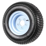 림 위의 eCustomrim 트레일러 타이어 20.5 X 8 10 205/65-10 8.0-10 하중 범위 C 5 러그 화이트 휠 - 도로변 무료 포함 2년 보증 : 운명소