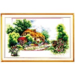 사계절 풍경 패턴 계산 크로스 스티치 세트 DIY 11CT 14CT 16CT 스탬프 DMC 크로스 스티치 키트 자수 바느질 작업 : gowoongowoon