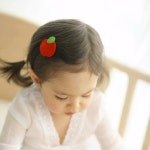 애플 사과 유아헤어핀 똑딱핀 머리핀 유아 아동 아기 헤어 악세사리 : 아기나무 릴리