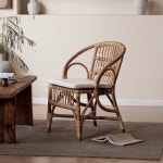 중세 인도네시아 마노 등나무 레스토랑 식당 의자 수제 예술 싱글 침대 및 직조 발코니 : 마스 코리아