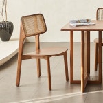 등나무 식당 의자 중세 와비 바람 가정용 단단한 뒤 레저 홈스테이 호텔 가구 차이 : 마스 코리아