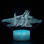 전투기 J-20 J-16 Y-20 Su-35 항공기 소년 생일 선물 작은 그림 데스크탑 장식 3D 야간 조명 ND-156 : 별콘