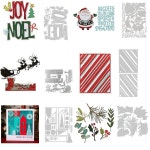Chirstmas 금속 절단 다이 편지 꽃 엠보싱 Diecut 2024 DIY 카드 만들기 스크랩북 공예 용품에 대한 새로운 : sumisumi9