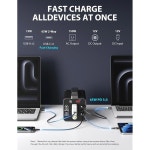 YKPOWER 휴대용 발전소 150W, 133.2Wh/36000mAh 고속 충전, 5개 출력의 충전식 발전기, 백업 홈 야외 비상 여행 캠핑 RV를 위한 LED 조명이... 