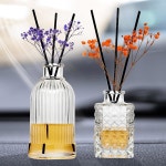 INFTYLE 선물 세트-유리 디퓨저 병 5개 세트 투명 빈 장식 병 n향수 향수 홈 오피스 책상 웨딩 걸 여성용 리드 벌크 DIY 꽃병 : 피닉스1