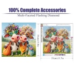 페인팅 키트, 5D 아트 DIY 초보자용 페인팅, 다이아몬드가 포함된 풀 드릴 페인트, 가정용 벽 장식용 공예품 14X14인치 G7608-US : 디깅.샵