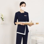 피부관리사가운 마사지사 작업복 에스테틱 근무복 원무과 유니폼 근무복 : 글로버리원