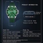 루트 갭 미터법SANDA 남성용 쿼츠 시계, 스포츠 최고 브랜드 럭셔리 방수 실리콘 Relogio Masculino 7018 : 블루오션 트레이드