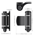 인사가 용접 경첩, 6mm 탄소강 블랙 옥사이드 가능 게이트 베어링 부싱 및 농장 게이트, 펜스 진입로 스윙 게이트(3.7x2.8 , 2팩)용 풀림 방지... 