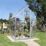 야외 실외 조립식 미니 정원 식물 채소 화분 화초 투명 폴리카보네이트 온실 하우스 창고 장 : HOME플랜