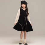 여아 주니어 원피스 봄 여름 초등학생 여아옷 화이트 블랙 촬영 하객 연주회 콩쿨 스쿨룩 : 오즈의방