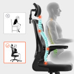 SAMMU 컴퓨터 의자 사무용 의자 학습용 의자 게이밍 의자 조절 가능한 의자 바른자세 교정의자 : SAMMU 가구