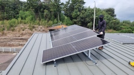 함안군 월촌 경로당 태양광 3.17kW 설치 635W 고출력 패널 5장 지붕형 시스템 : 홈에너지