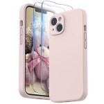 SURPHY 아이폰14용 케이스 실리콘, 필름 부착 6.1인치 대응 2022 아이펀 14용 실리콘 케이스 렌즈 전면 보호 내충격 초경량 지문방지... 