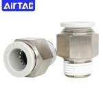 에어택 APC4 6 8 10 12 16-M5 01 02 03 04 직선 나사 퀵 플러그  공압 피팅 커넥터 : 구매유통866